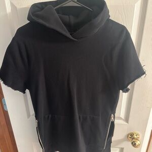 John Elliott Black Short Sleeve Hoodie